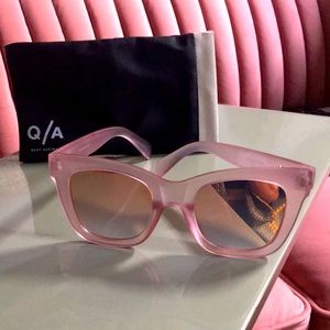 Quay Australia After Hours Pink Mirrored Sunglasses